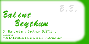 balint beythum business card